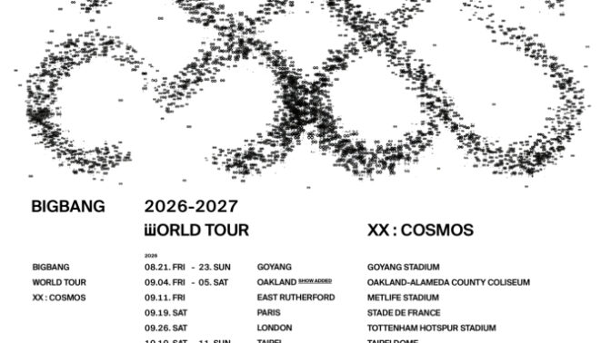 BIGBANG、デビュー20周年ワールドツアーのタイトルは『XX : COSMOS』に決定