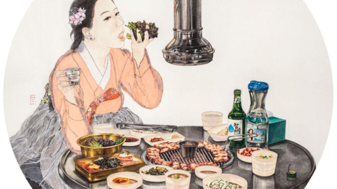 【韓国画家キム・ヒョンジョンの肖像㉓】自分だけの夜を堂々と楽しむ「一人焼肉」の美学