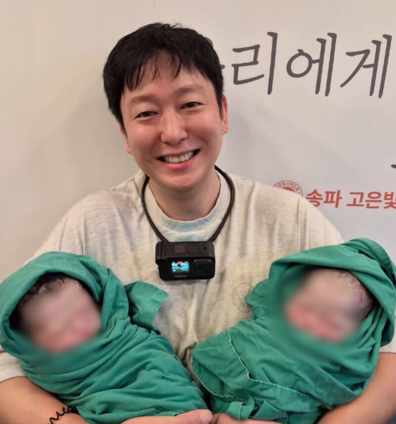 金メダリスト♥イ・ドンジン、結婚9年で男女の双子のパパに
