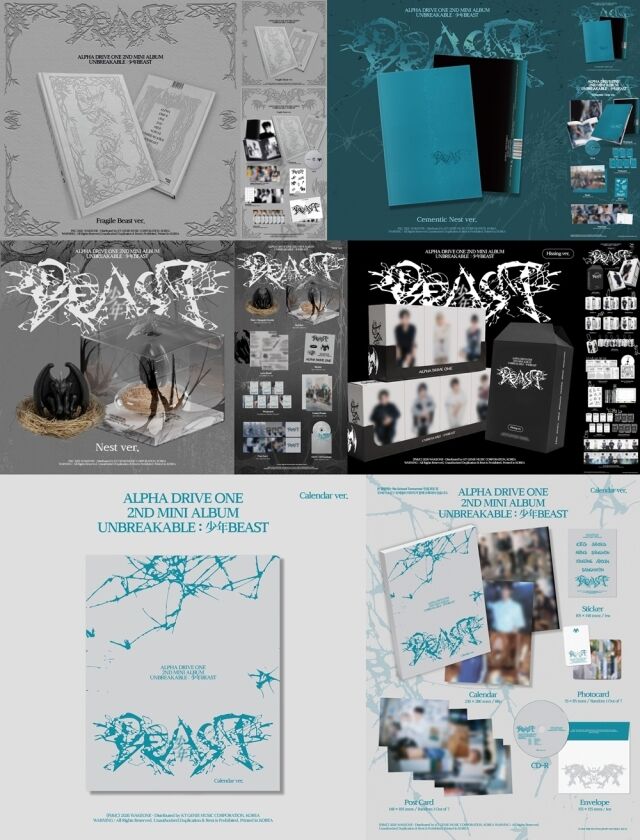 ALPHA DRIVE ONE、ミニ2集『UNBREAKABLE : 少年BEAST』予約販売スタート！多彩なバージョンで期待感アップ