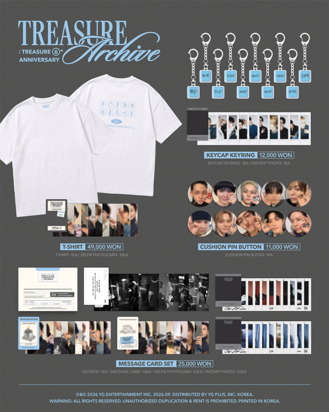 TREASURE、デビュー6周年記念フォトブック&MDの予約販売が本日スタート