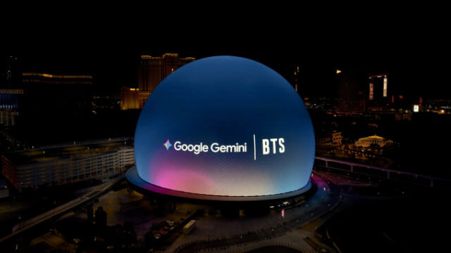 BTS×Google Gemini、米ラスベガスの「スフィア」をジャック！圧巻のコラボが実現