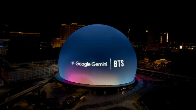 BTS×Google Gemini、米ラスベガスの「スフィア」をジャック！圧巻のコラボが実現