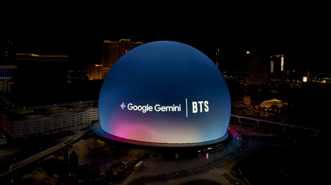 BTS×Google Gemini、米ラスベガスの「スフィア」をジャック！圧巻のコラボが実現