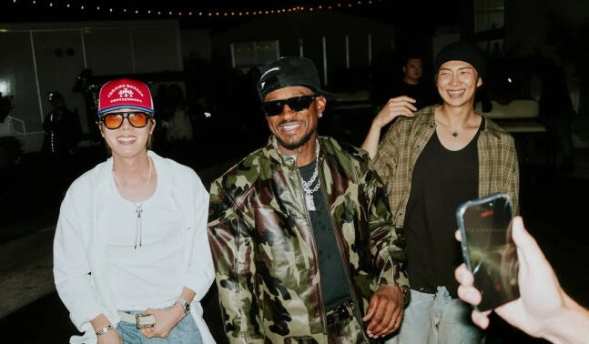 BTS RM＆J-HOPE、アッシャーと対面！世界中のファンが熱狂