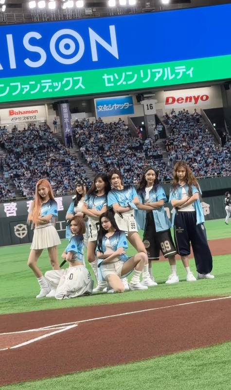 HATS:HATS의ジウ、東京ドームで華麗な始球式を披露