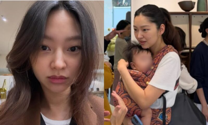 赤ちゃんを高く抱き上げ…リュ・ジュンヨル、長男誕生で妻・チェ・ユファと対面し「パパ笑顔」大放出