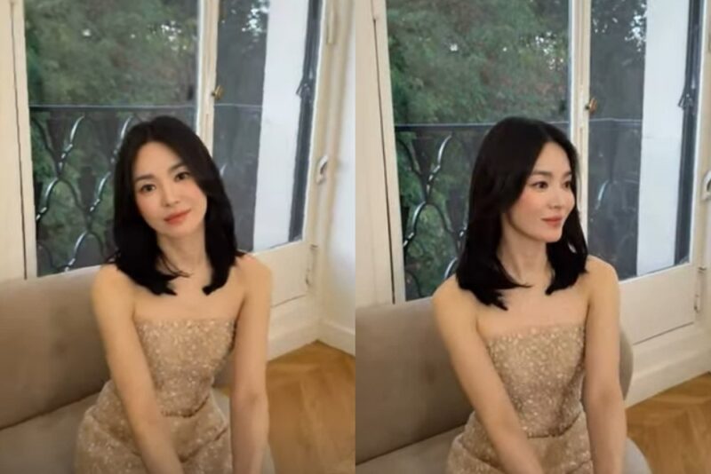 ソン・ヘギョ、年齢を感じさせない美貌が話題に!ドレス姿からメイク風景まで公開