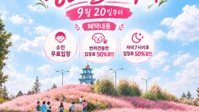 「子供は無料」済州島の絶景ピンクスポットで超豪華イベント開催