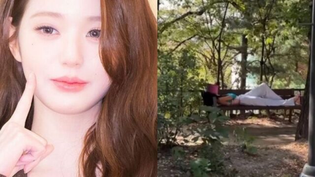 IVEチャン・ウォニョン、山中の運動施設でまさかの居眠り？奇抜な「生活密着型ヒーロー」姿が話題に