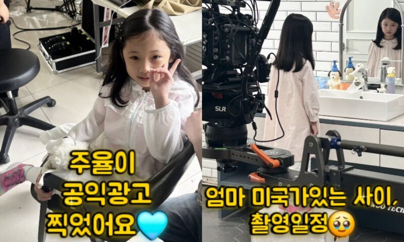 イ・チョンス♥シン・ハウンの三女、公共広告モデルに抜擢…「ママ不在でも一人で大活躍」
