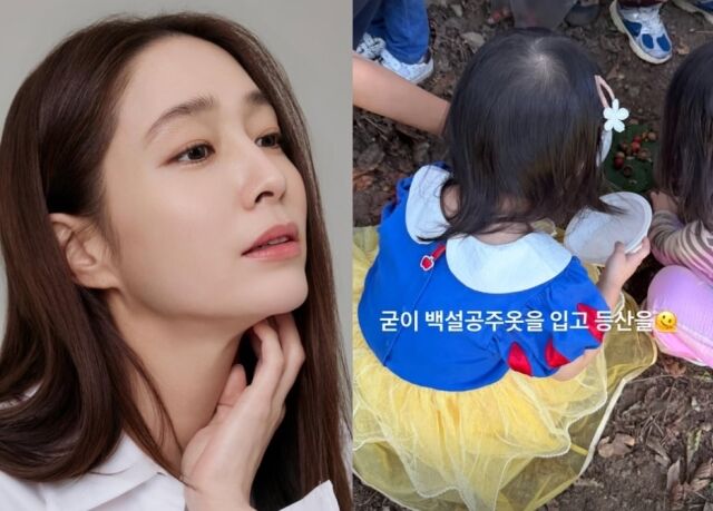 イ・ミンジョン、白雪姫ドレスで登山する次女の姿を公開！イ・ビョンホンとの心温まる子育て日常
