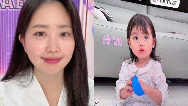 パク・スホン夫妻、愛娘チャエちゃんの成長を大型テレビで公開「目がキラキラして可愛い」と話題